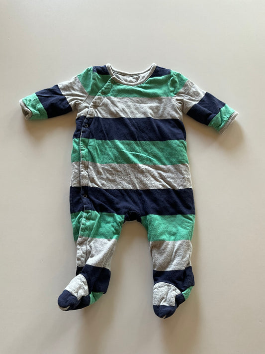 Thick Green Grey & Navy Striped Sleeper