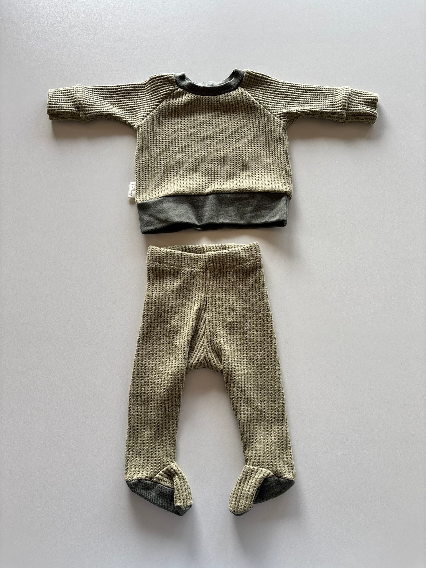 2pc Olive Waffle Set