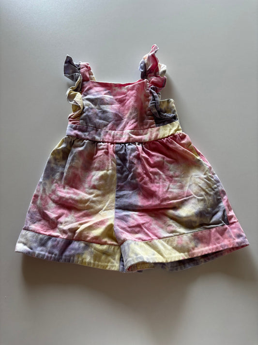 Pastel Tie Dye Overall Romper