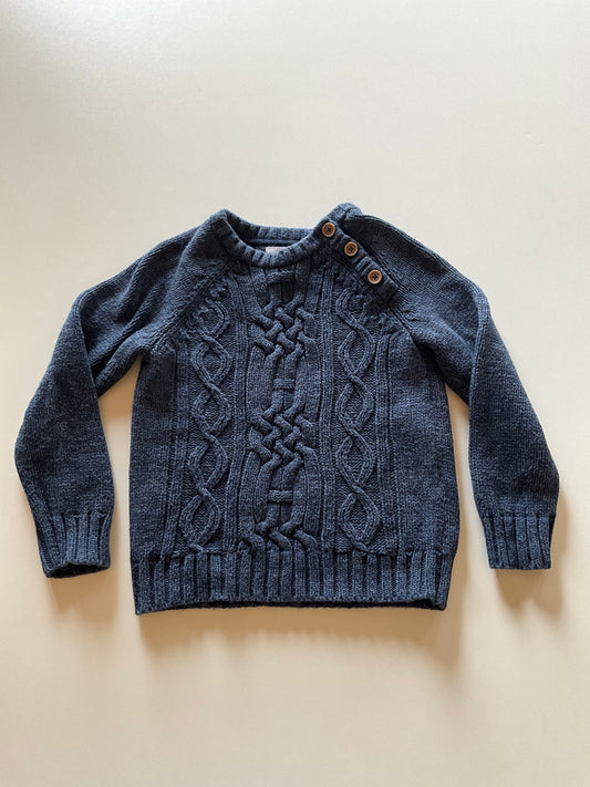 Blue Cable Knit Sweater