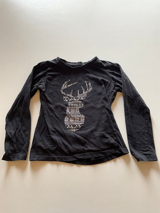 Black Fairisle Deer Shirt