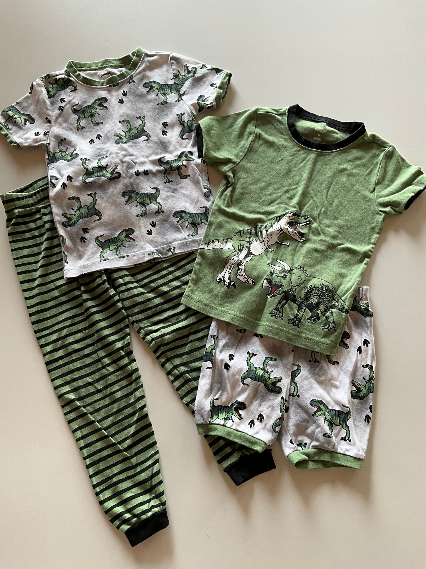 4pc Green Dinosaur Pajamas