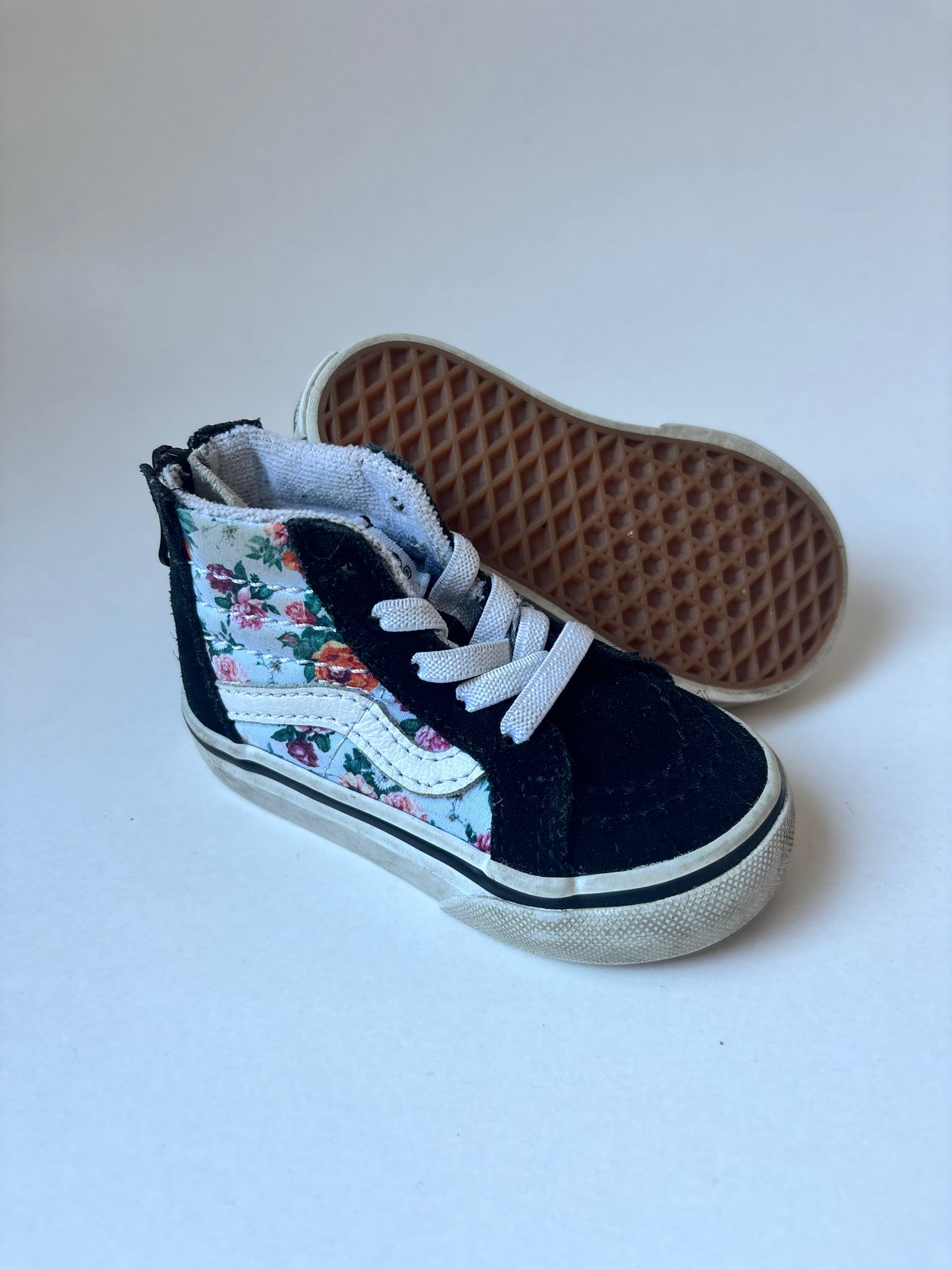 Black & Floral Vans High Tops