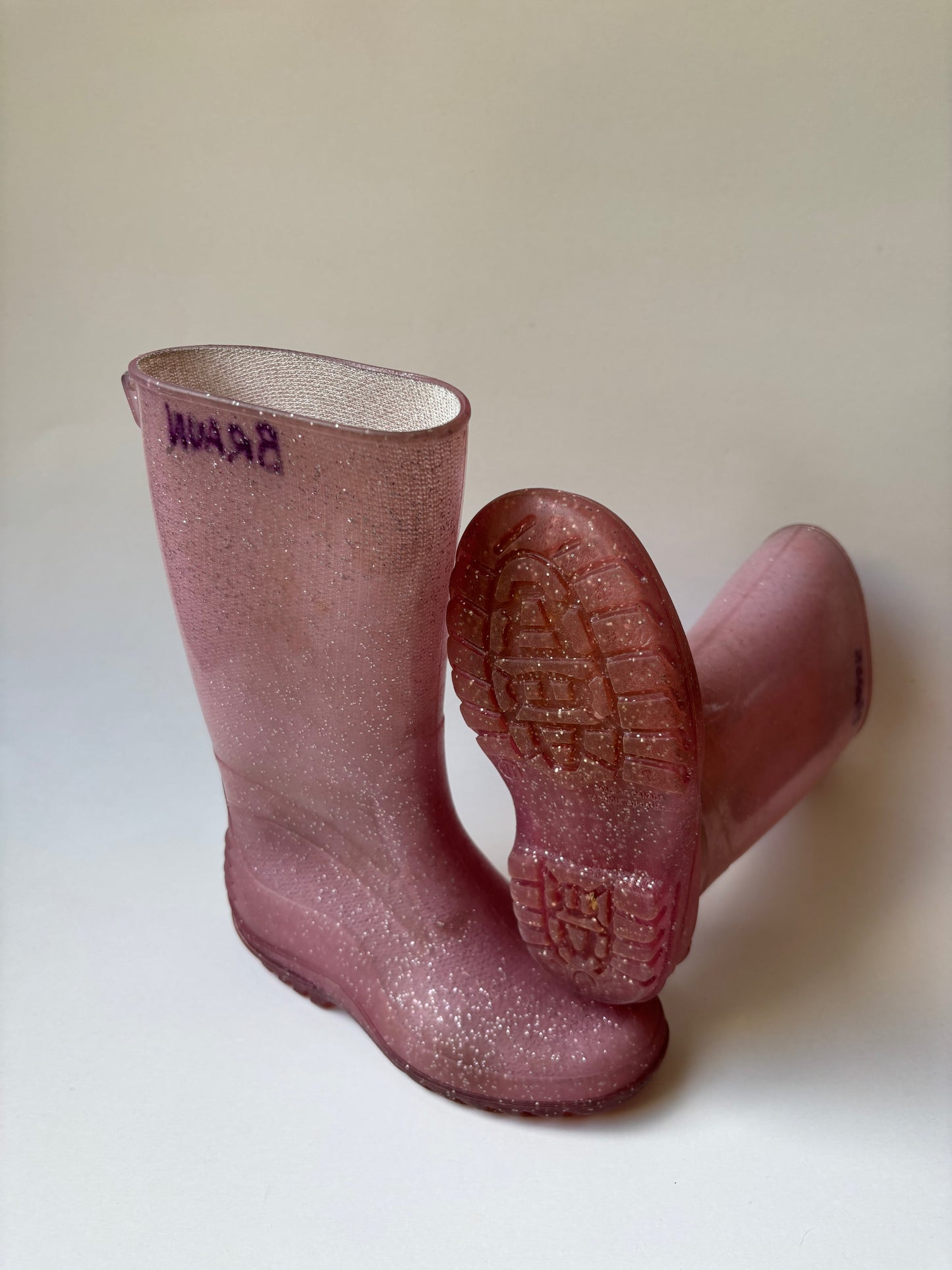 Sparkly Pink Rain Boots