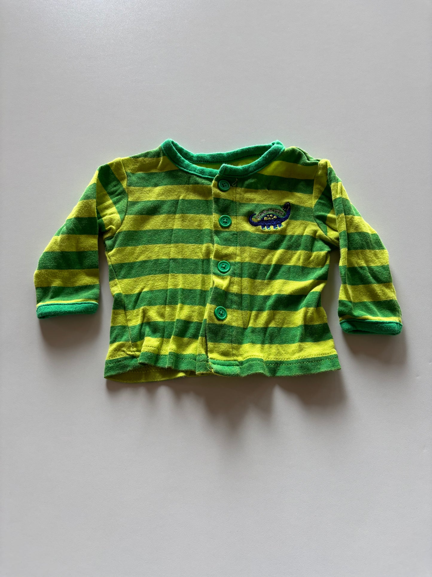 Green Striped Dino Cardigan
