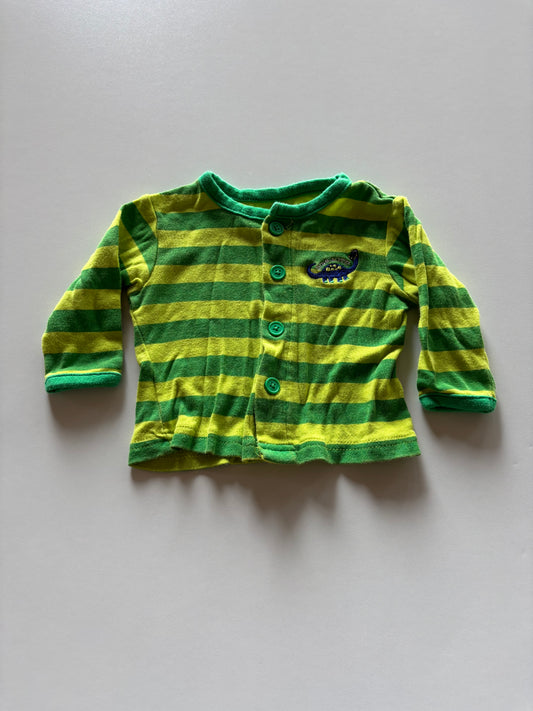 Green Striped Dino Cardigan