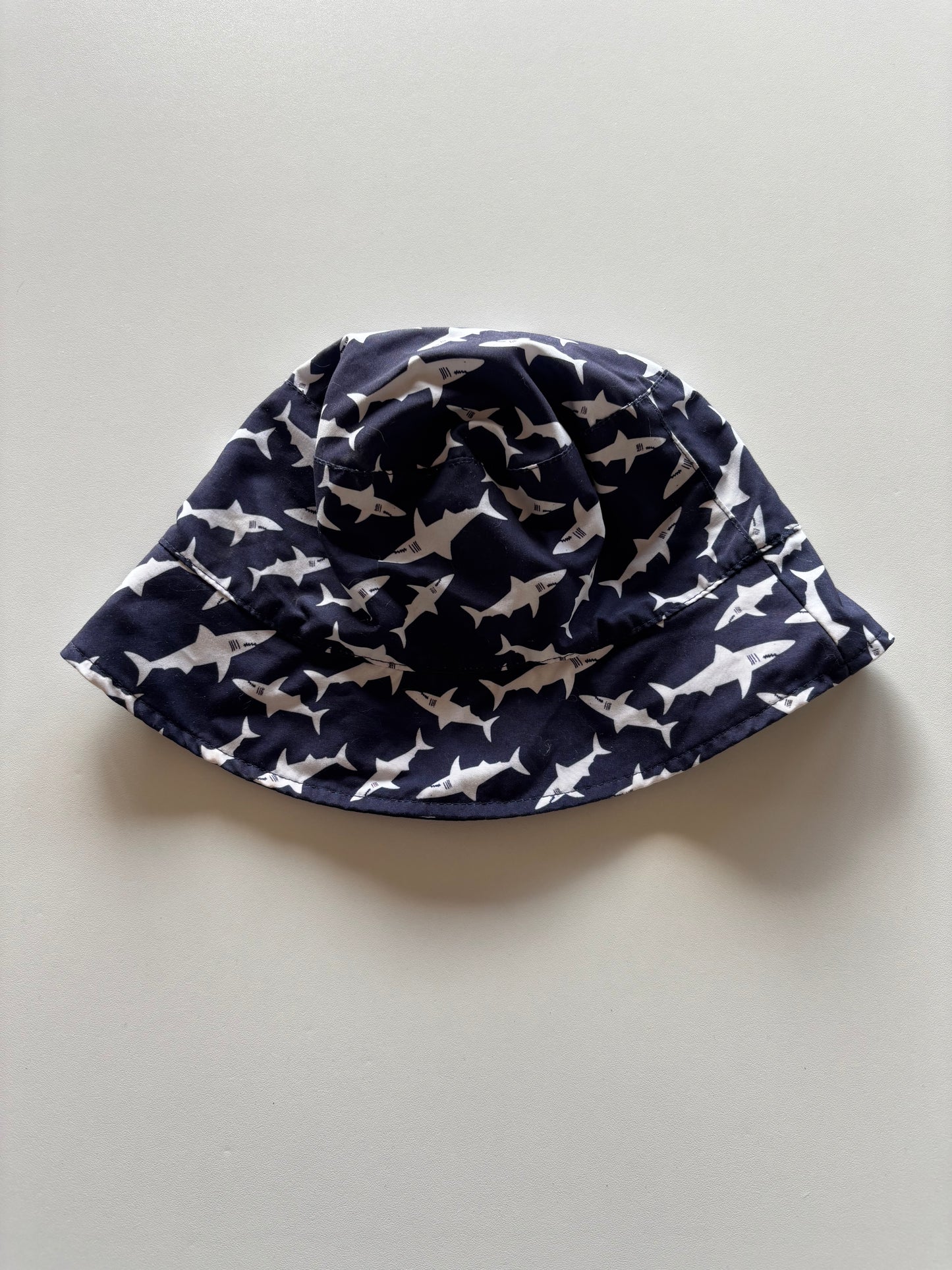 Reversible Navy Shark Bucket Hat
