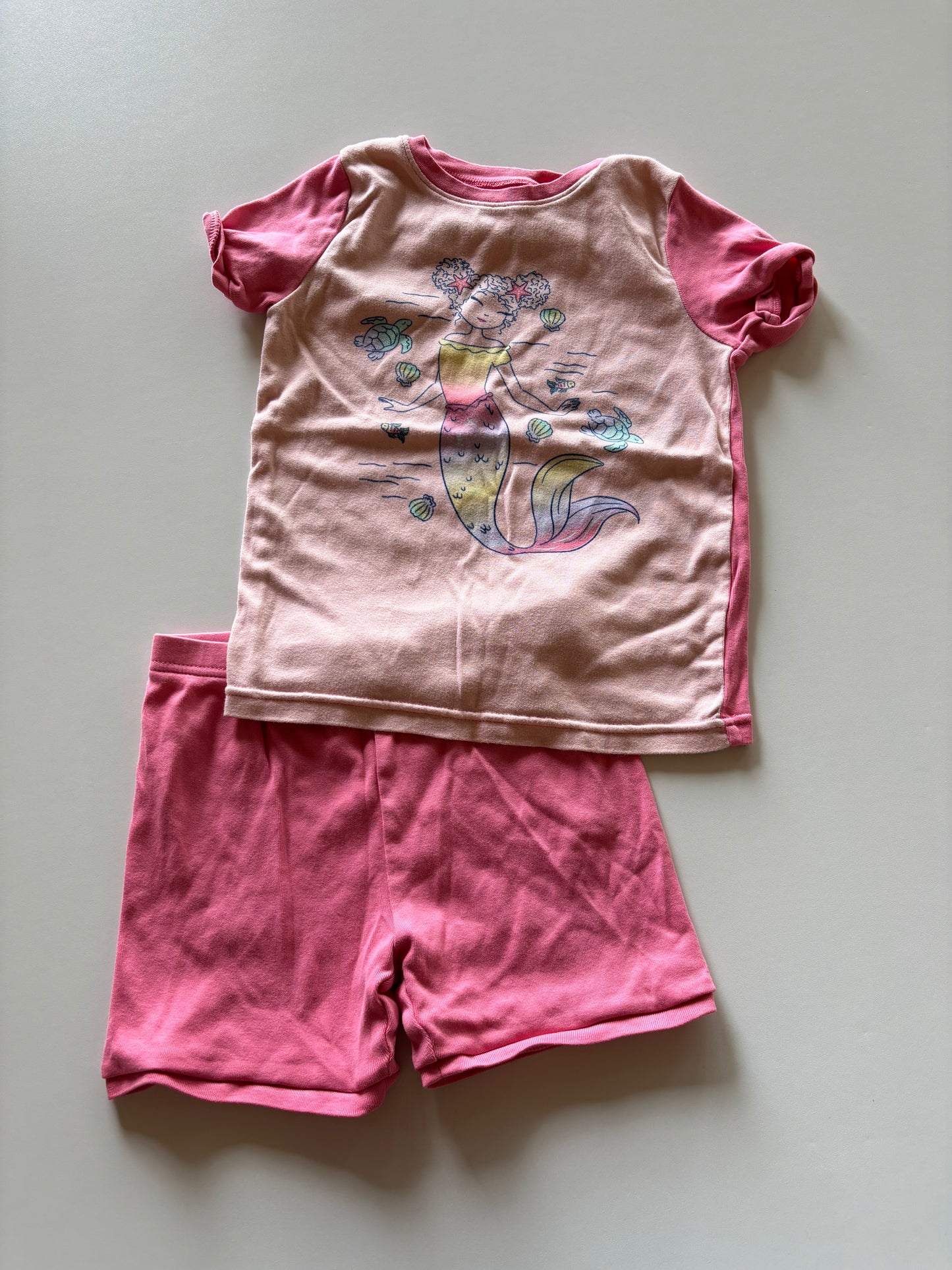 2pc Pink Mermaid Pajamas