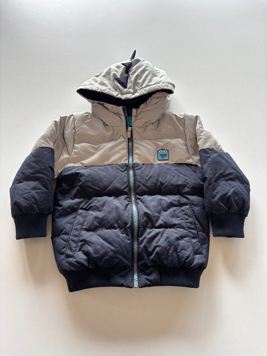 Navy & Reflective Puffer Jacket