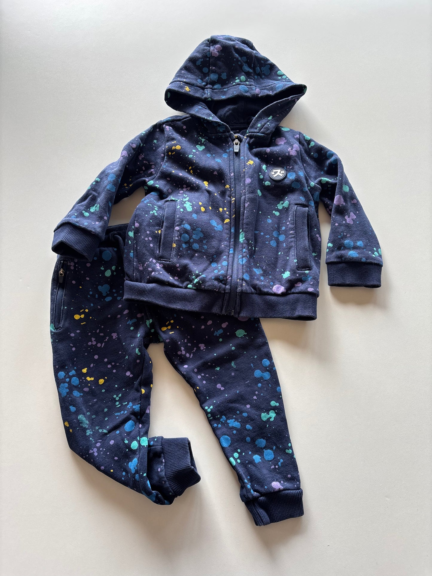 2pc Blue Splatter Set
