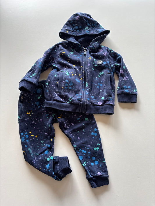 2pc Blue Splatter Set