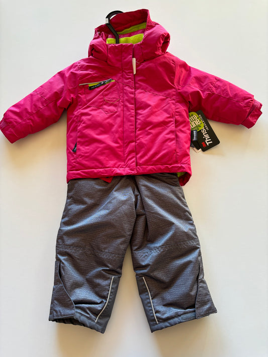 BNWT 2pc Bright Red & Grey Snow Suit