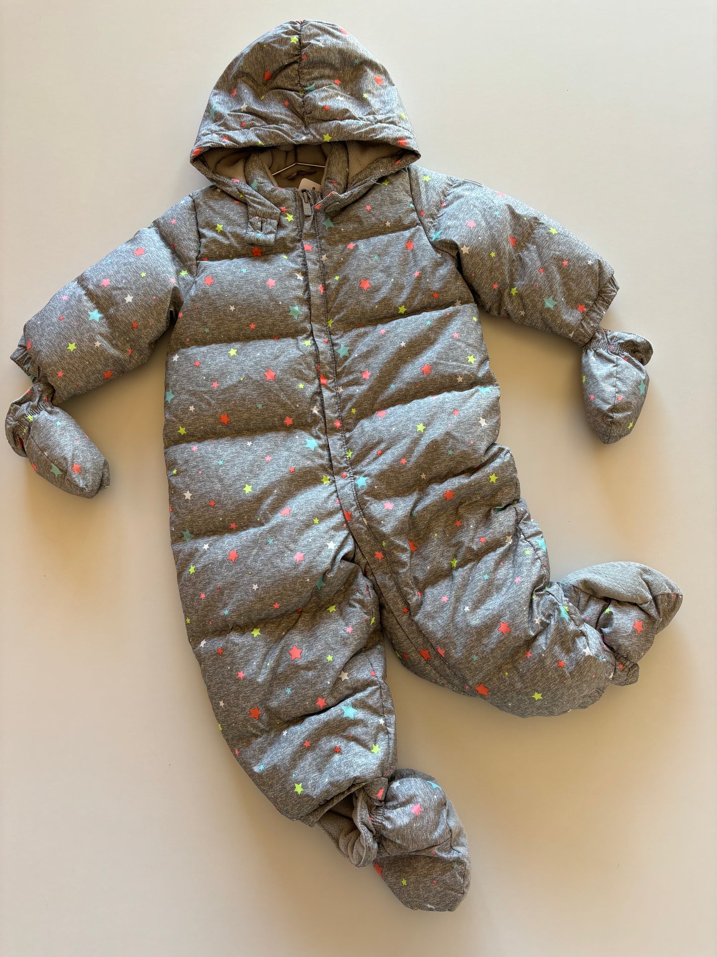 5pc Grey & Stars Down Snow Suit