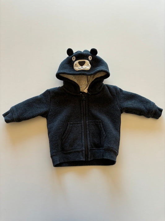 Thick Grey Bear Zip Up