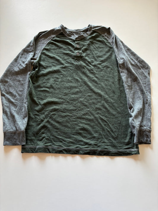 Green & Grey Henley Shirt