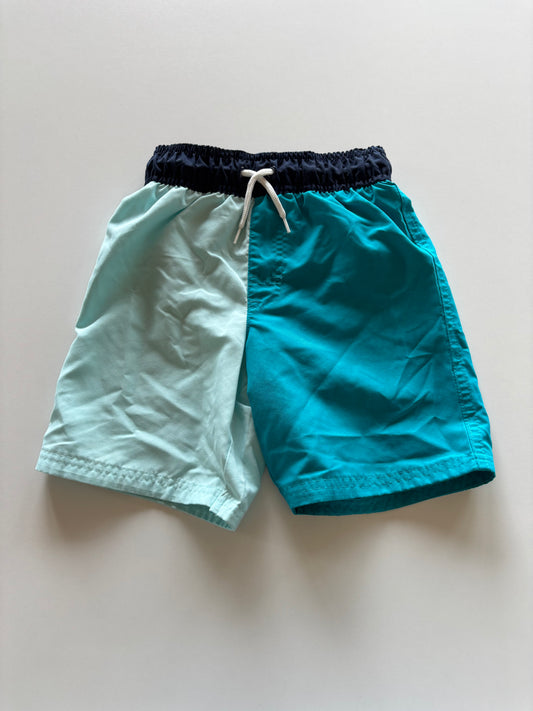 Blue Colourblock Swim Trunks