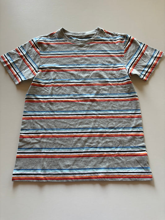 Grey Retro Striped Tee