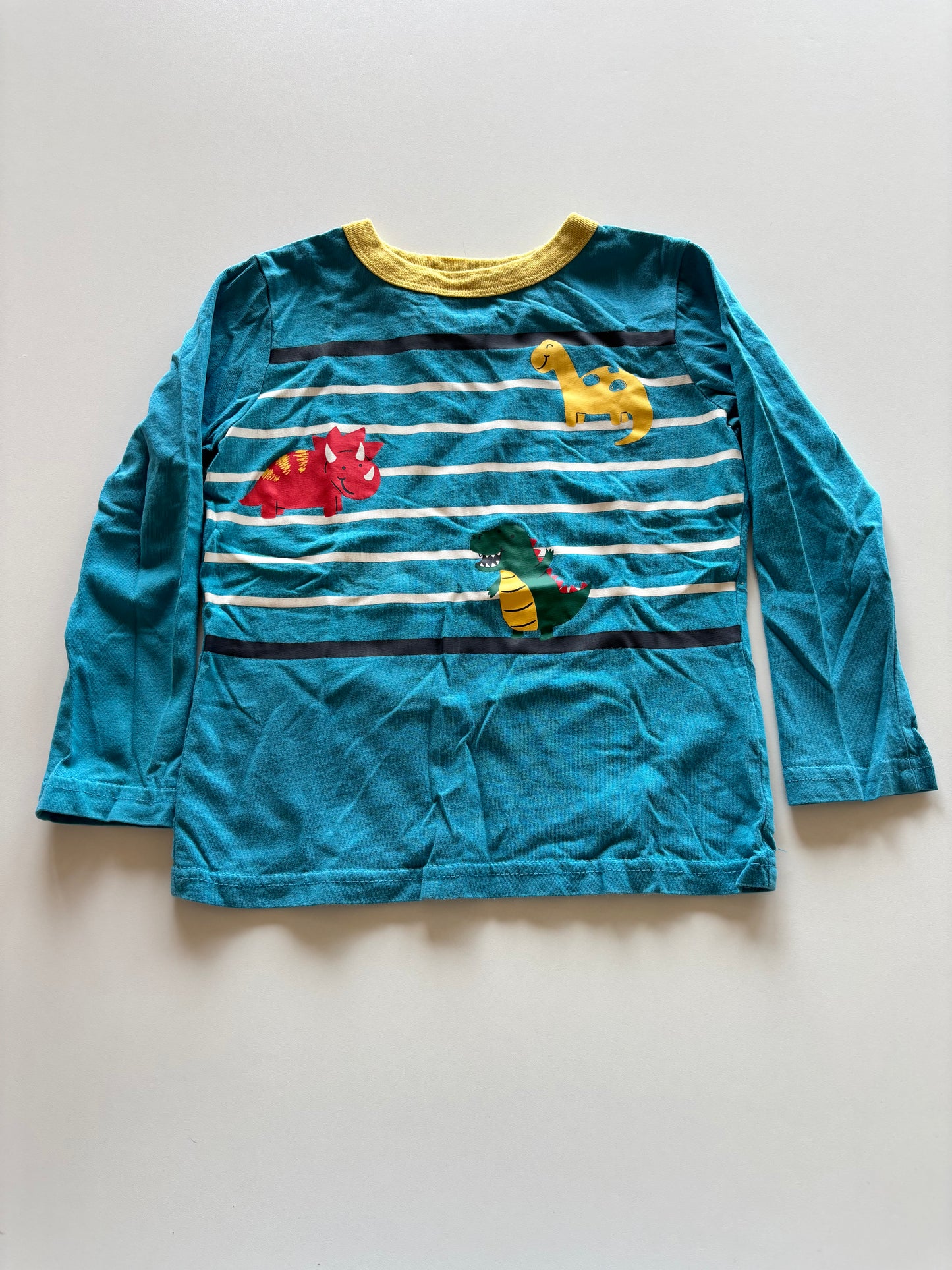 Blue Striped Dino Shirt