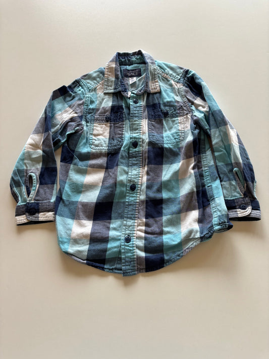 Blue Plaid Button Up Shirt
