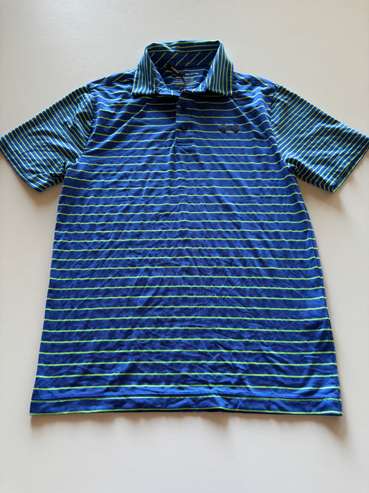 NWOT Blue & Green Striped UA Polo Tee