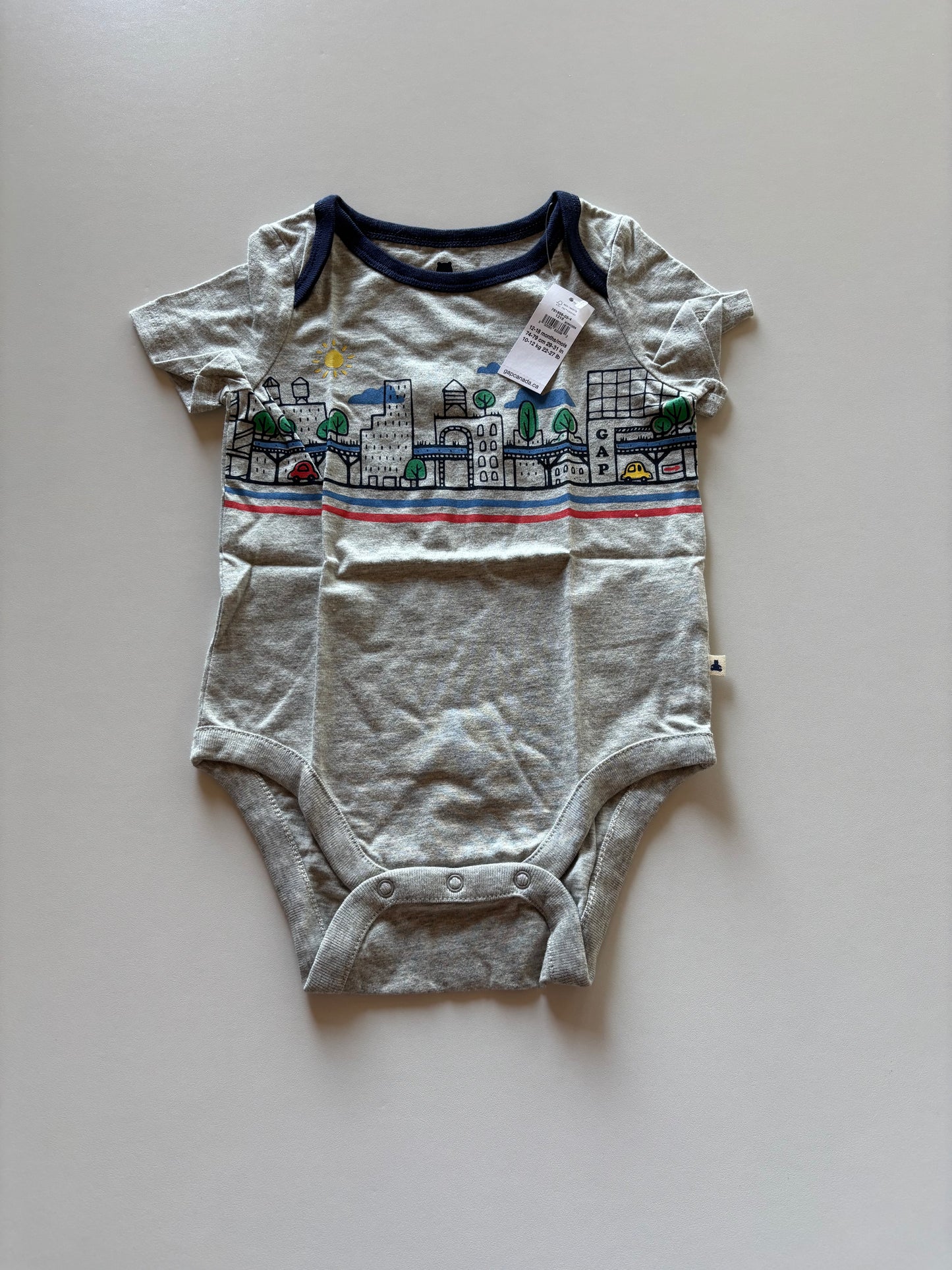 BNWT Grey Cityscape Onesie