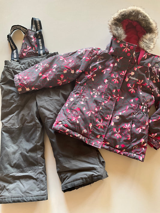 2pc Pink & Grey Snow Suit