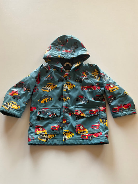 Blue Hot Rods Rain Jacket