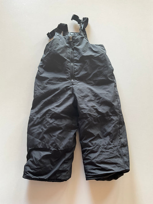 Black Adjustable Straps Snow Pants