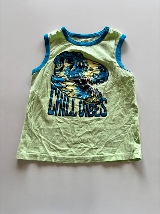 Lime & Blue Chill Vibes Dino Tank