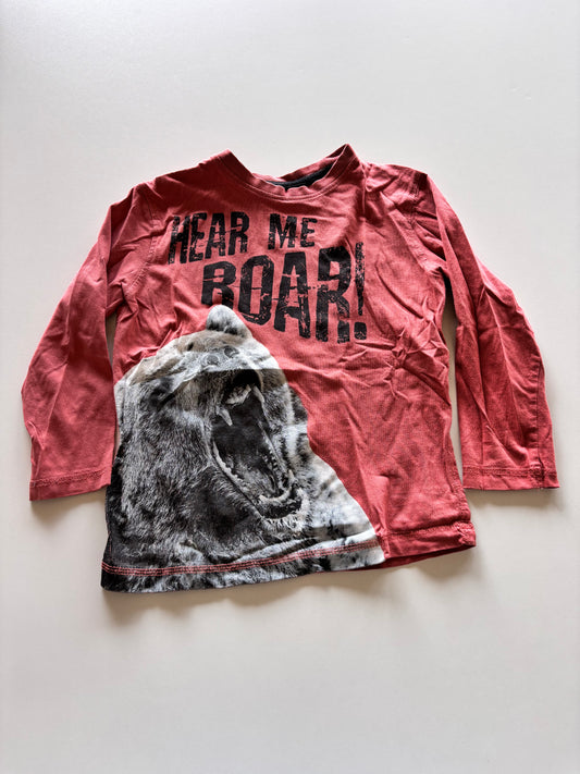 Pinkish Red Bear Roar Shirt