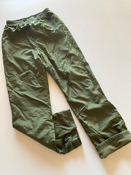 Fleece Lined Olive Rain Pants