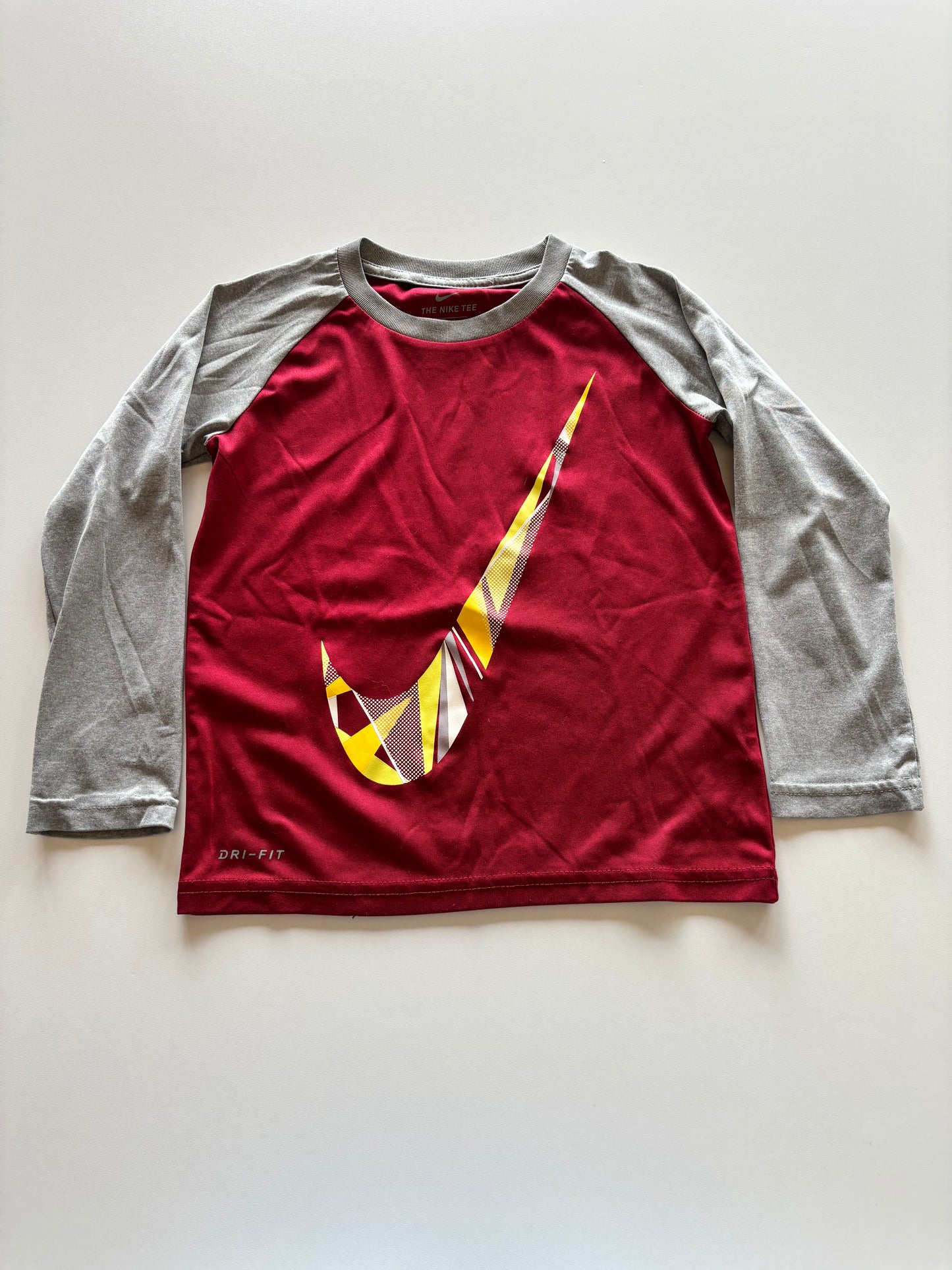 Grey & Burgundy Nike Athletic Shirt