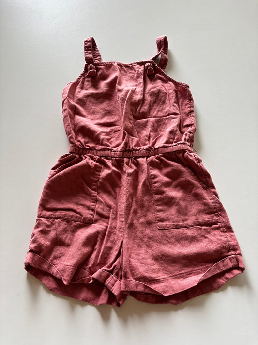 Dusty Rose Linen Romper