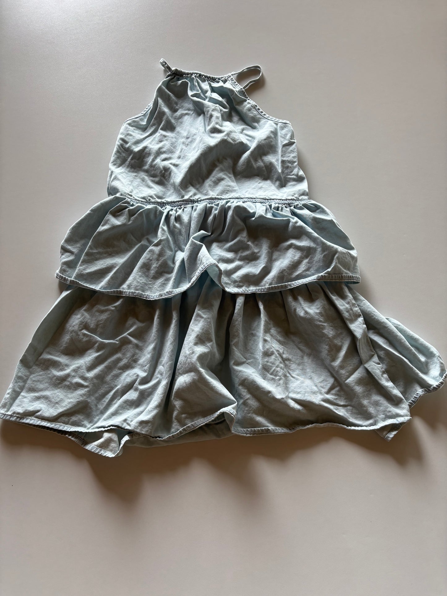 Light Chambray Tiered Dress