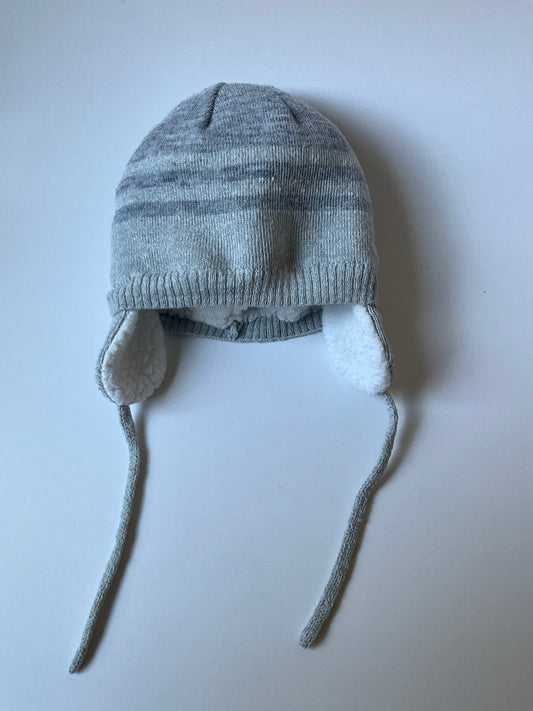 Super Cozy Grey Striped Toque