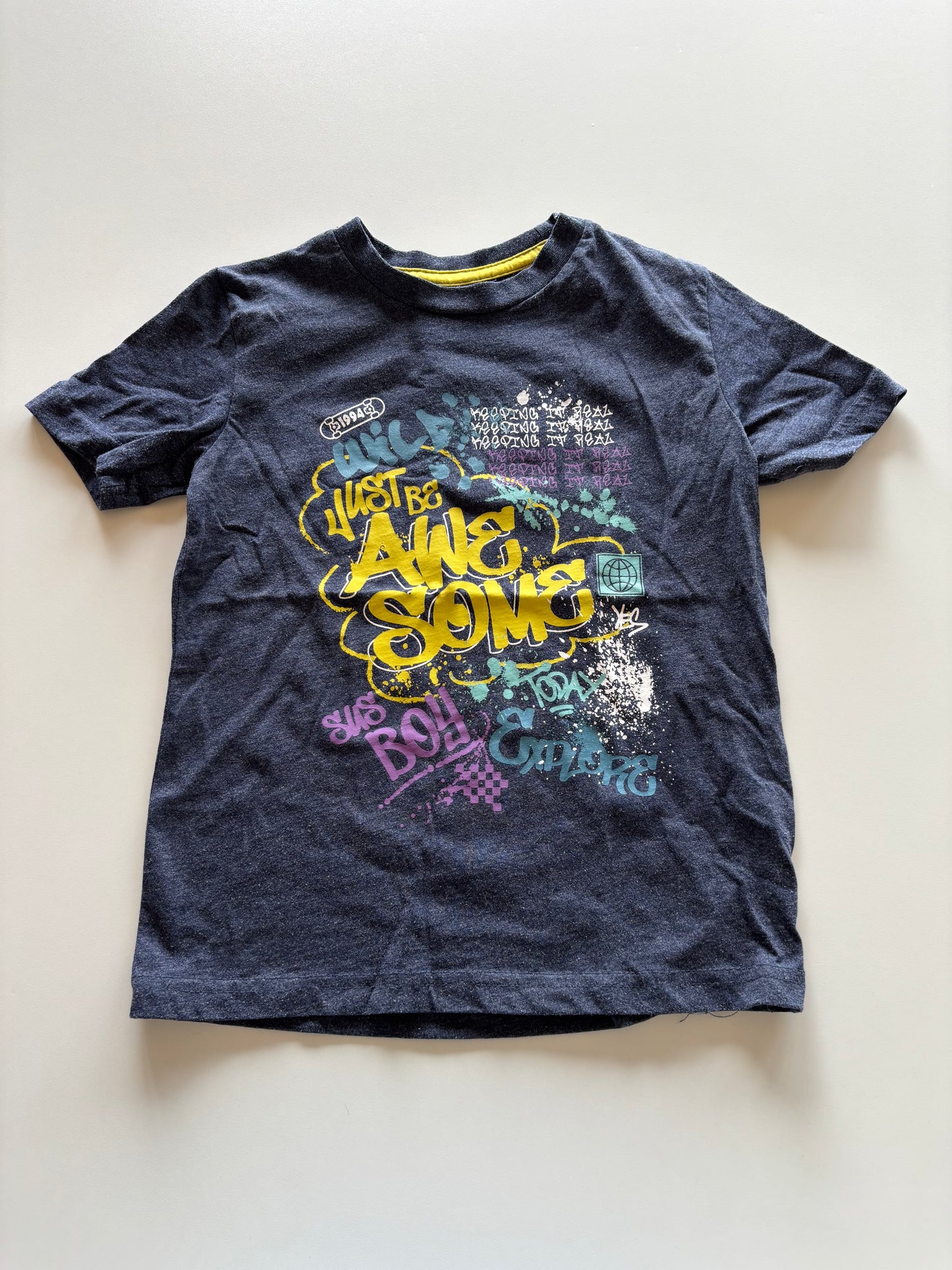 Blue Just Be Awesome Tee