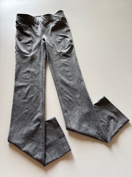 Grey Slim Fit Straight Leg Athletic Leggings