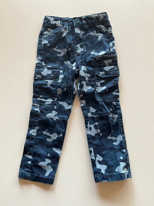 Blue Camo Cargo Pants