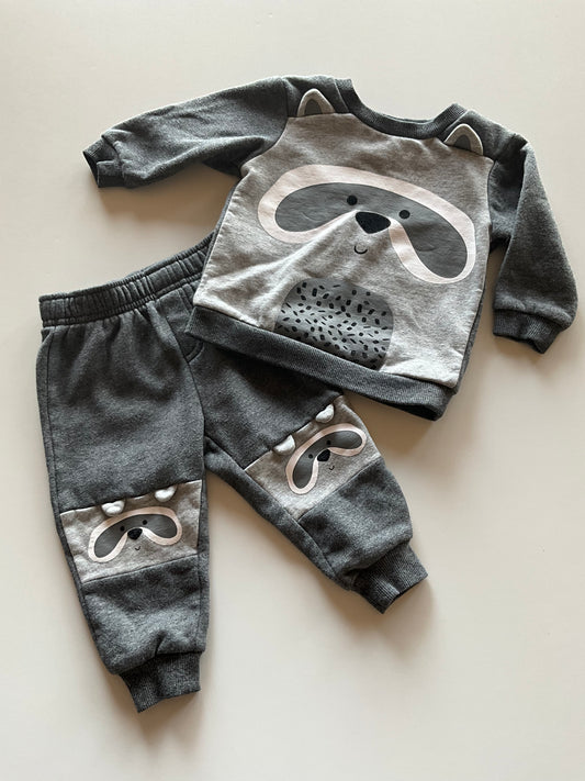 2pc Grey Raccoon Set