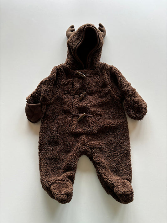 Brown Fleecy Moose Outdoor Suit