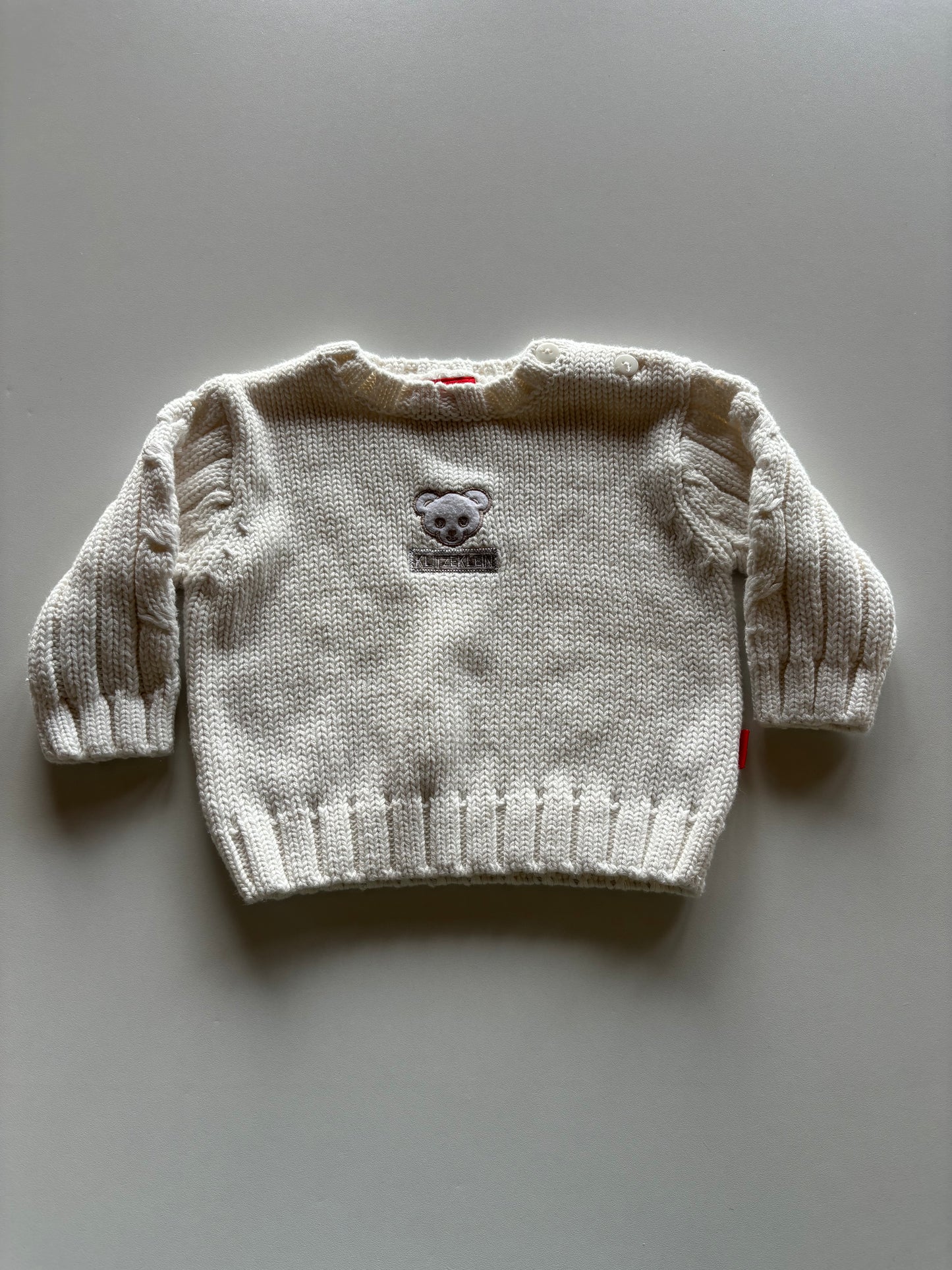 White Cableknit Sweater