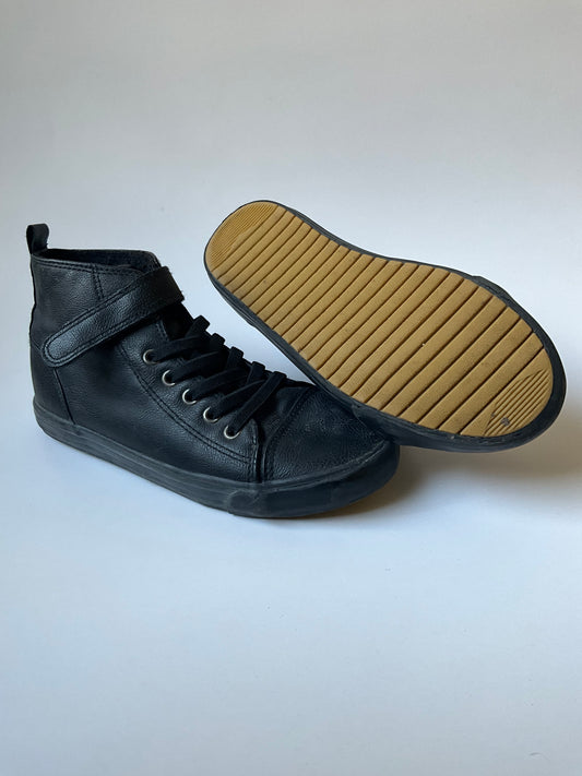 Black High Top "Leather" Sneakers