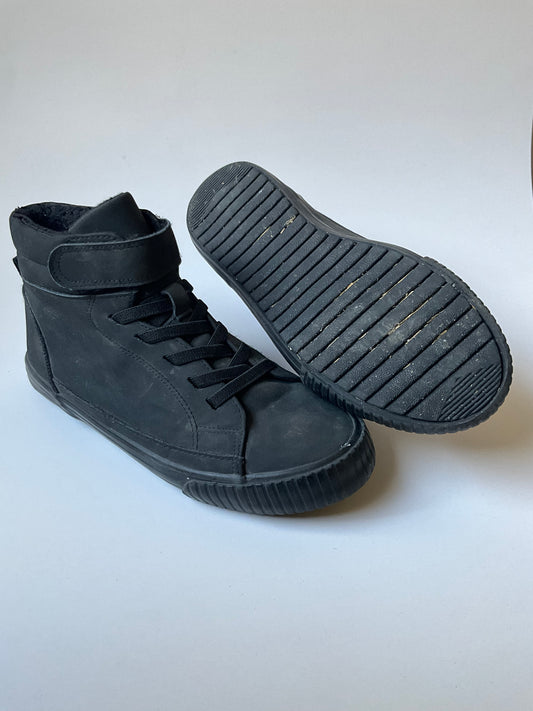 Black Suede Hightop Sneakers