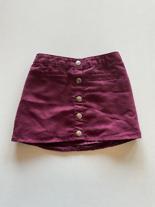 Burgundy Suede Skirt