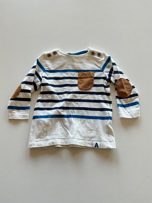 White & Blue Striped Shirt
