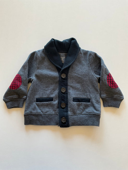 Black & Grey Button Up Cardigan