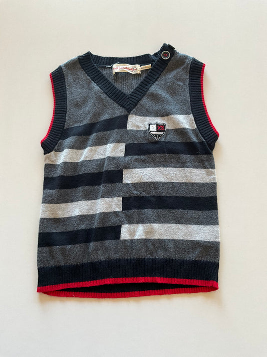 Black, Grey, & Red Vest