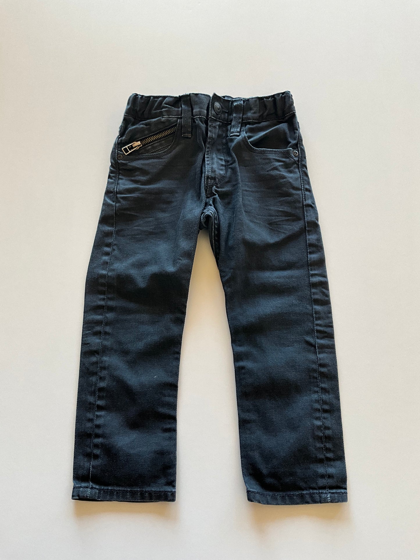 Black Denim w/ Zipper Pocket