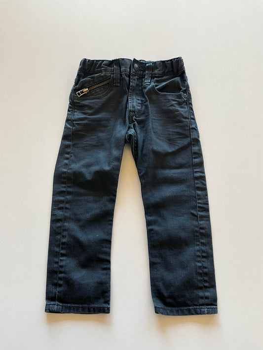 Black Denim w/ Zipper Pocket