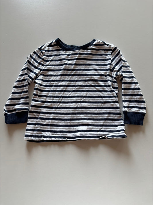 Navy & Grey Striped Shirt
